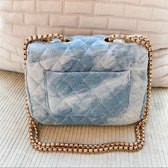 Blue pearl flower shoulder crossbody bag - Picture 5 of 8
